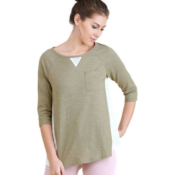 Umgee Tops - Umgee Boat Neck Raglan Sleeve Top, Sage
